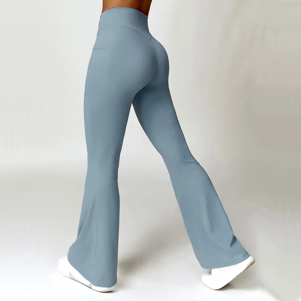 Flare Leggings for Women - High Waist Wide Leg Yoga Pants with Push Up Design | Gym Workout, Fitness Training & Latin Dance | Perfect for Yoga, Pilates, Dance Classes and Casual Wear