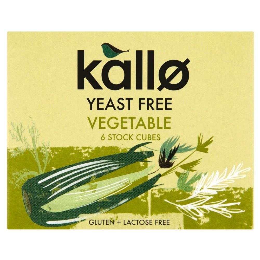 Organic Kallo Yeast-Free Vegetable Stock Cubes 66g (Pack of 6) | Gluten-Free Vegan Bouillon for Soups, Stews & Cooking | Healthy Flavor Enhancer for Plant-Based Recipes