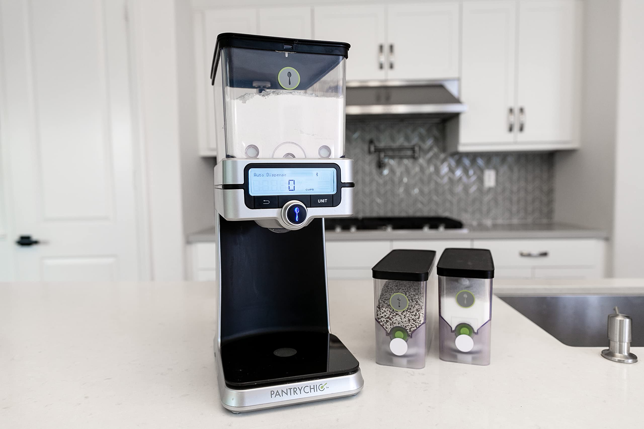Smart Storage System Starter Kit - Automatic Measuring & Dispensing with Digital Scale Accuracy - Kitchen & Pantry Organization for Spices, Grains & Dry Food Storage - Perfect for Home Chefs & Meal Prep