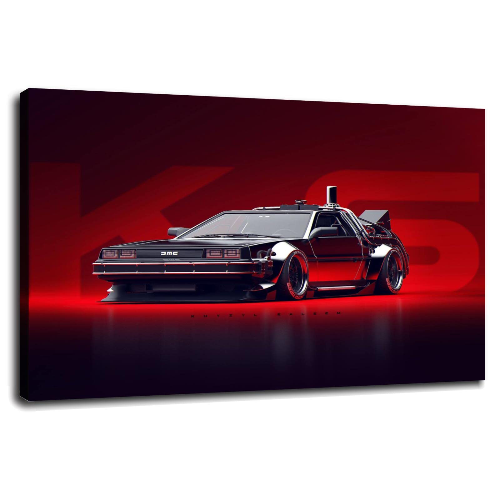 Vintage Time Machine Movie Poster Canvas Print - 36x24 Inch Framed Wall Art for Home, Office & Cinema Decor | Perfect for Movie Theaters, Man Caves & Gift Ideas