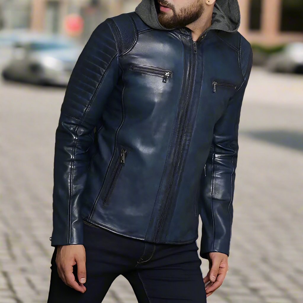 BOL Men's Bally Genuine Lambskin Leather Jacket - Premium Biker Style Outerwear for Casual Wear & Motorcycle Riding