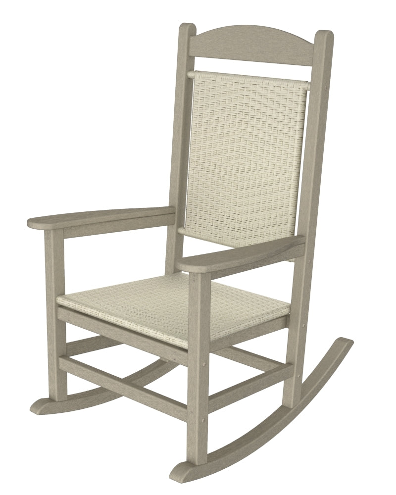 POLYWOOD Presidential Woven Rocker - All-Weather Outdoor Rocking Chair with UV Protection | Perfect for Patio, Porch, Garden & Poolside Relaxation