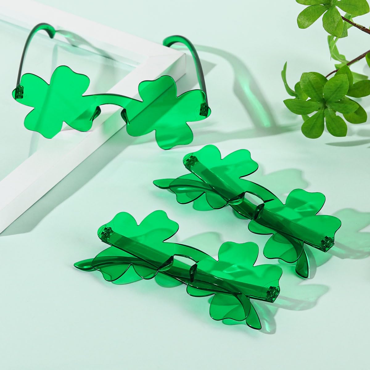 St. Patrick's Day Green Shamrock Earrings - 3-Leaf Clover Beaded Dangle Drop Earrings for Women | Irish Luck Jewelry for Party, Festival & Everyday Wear