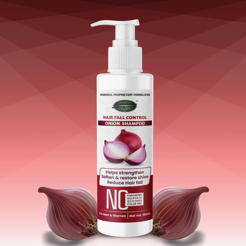 Onion Hair Fall Control Shampoo for Hair Growth & Scalp Repair - 100ml | Paraben-Free Formula for Dry Scalp & Hair Nourishment | Promotes Stronger, Healthier Hair | Perfect for Daily Use & Hair Care Routine