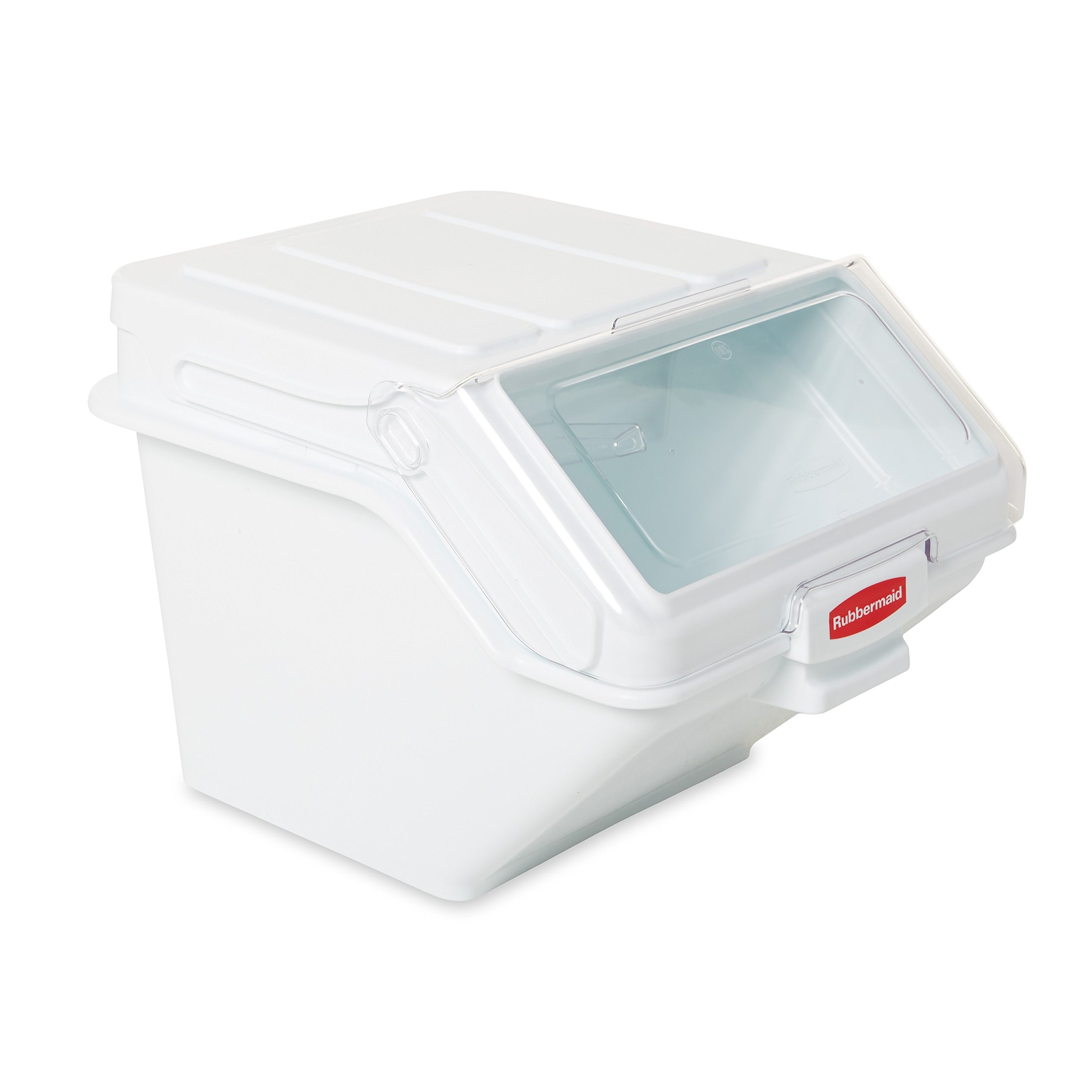 Rubbermaid 200-Cup White Food Storage Bin with Scoop - Ideal for Sugar, Grains, Rice & Baking Supplies | Commercial Kitchen & Pantry Organization Solution