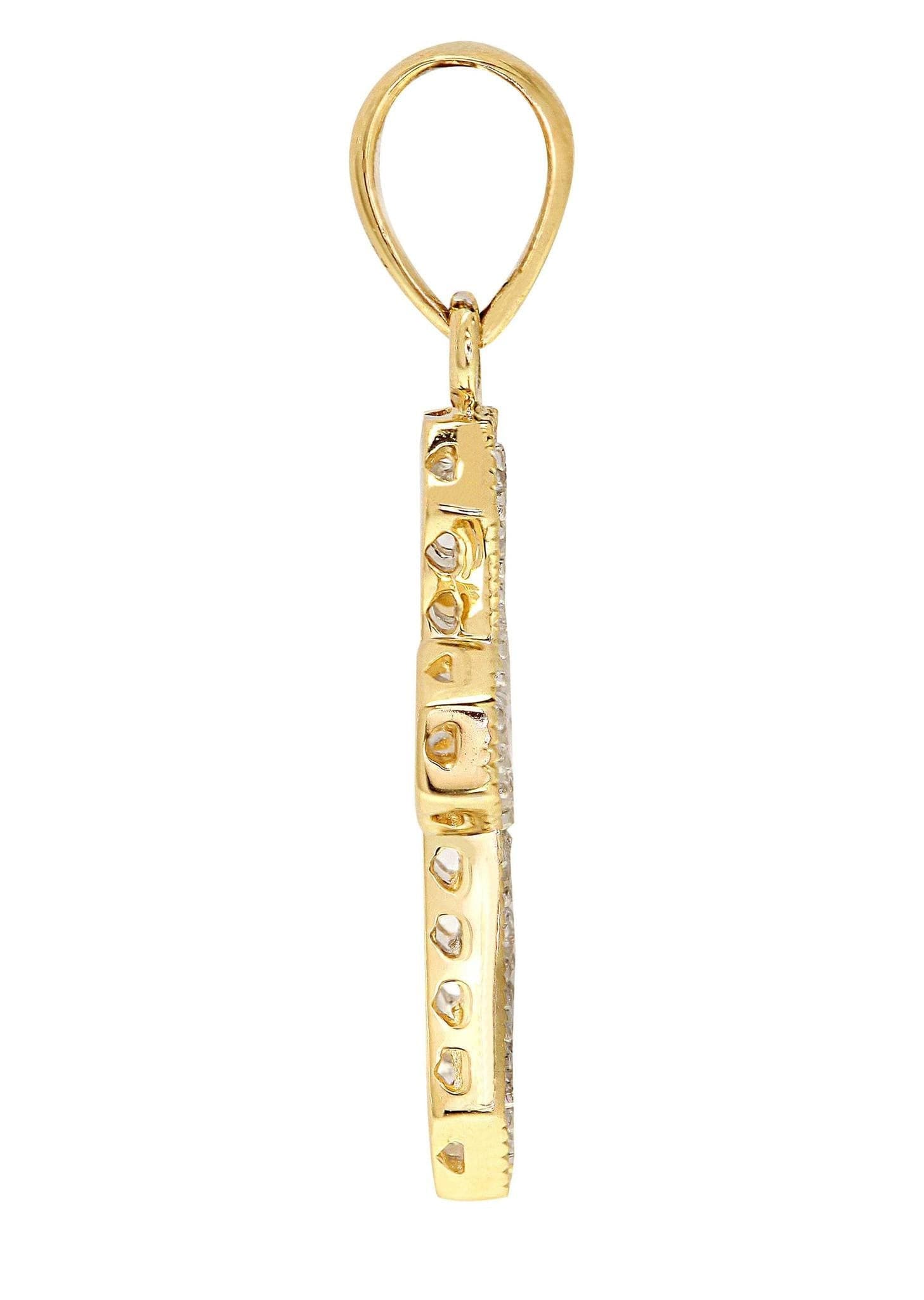 1.12 Grams 0.11 Carats Diamond Cross Pendant Necklace - Elegant Religious Jewelry for Women, Perfect for Gifts, Church, Weddings & Special Occasions