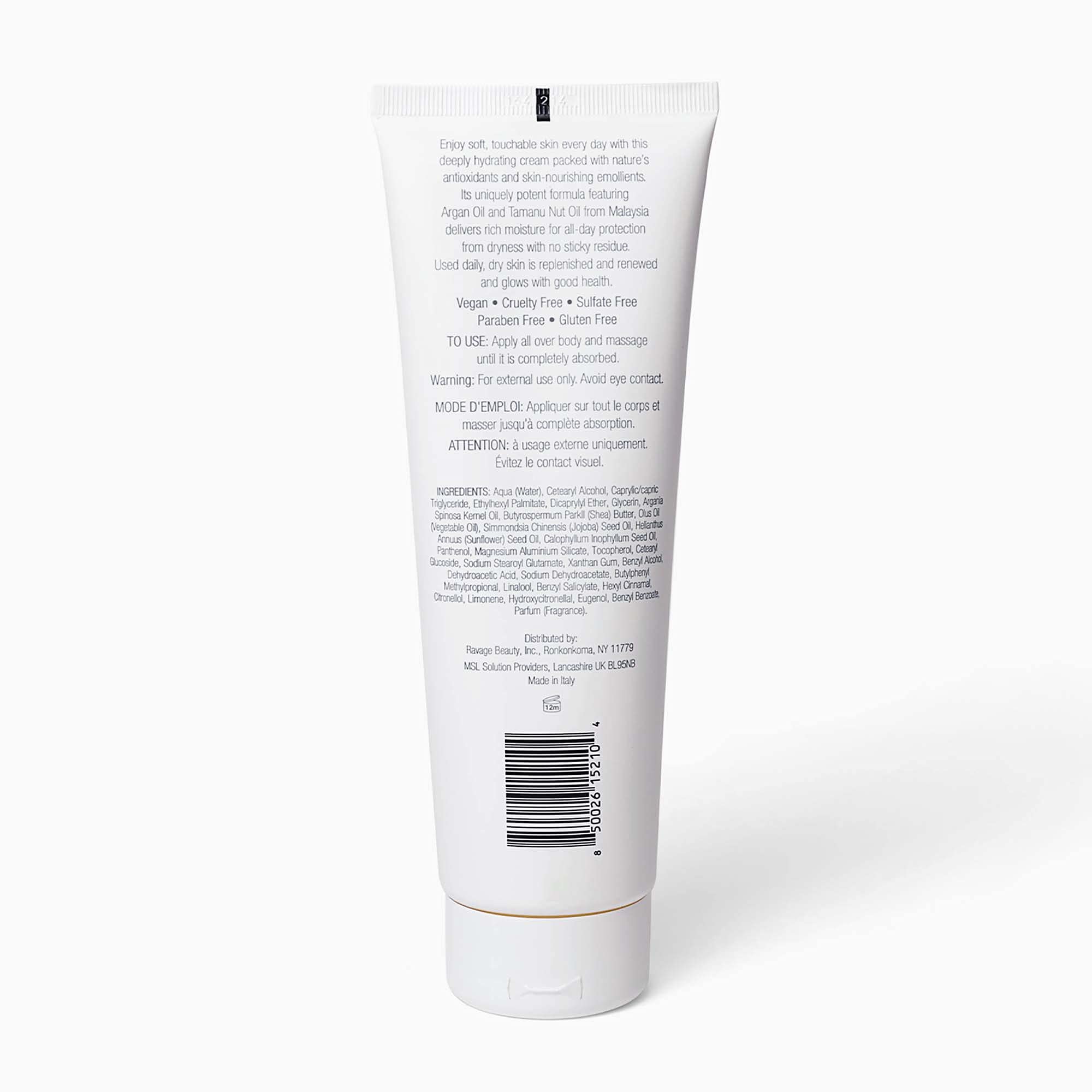 Tamanu & Argan Oil Body Cream for Dry Skin - Deep Hydration & Skin Protection - Natural Rejuvenating Moisturizer with Rare Ingredients - Clean Beauty Formula - 8.45 oz - Perfect for Daily Use & Post-Shower Skin Care