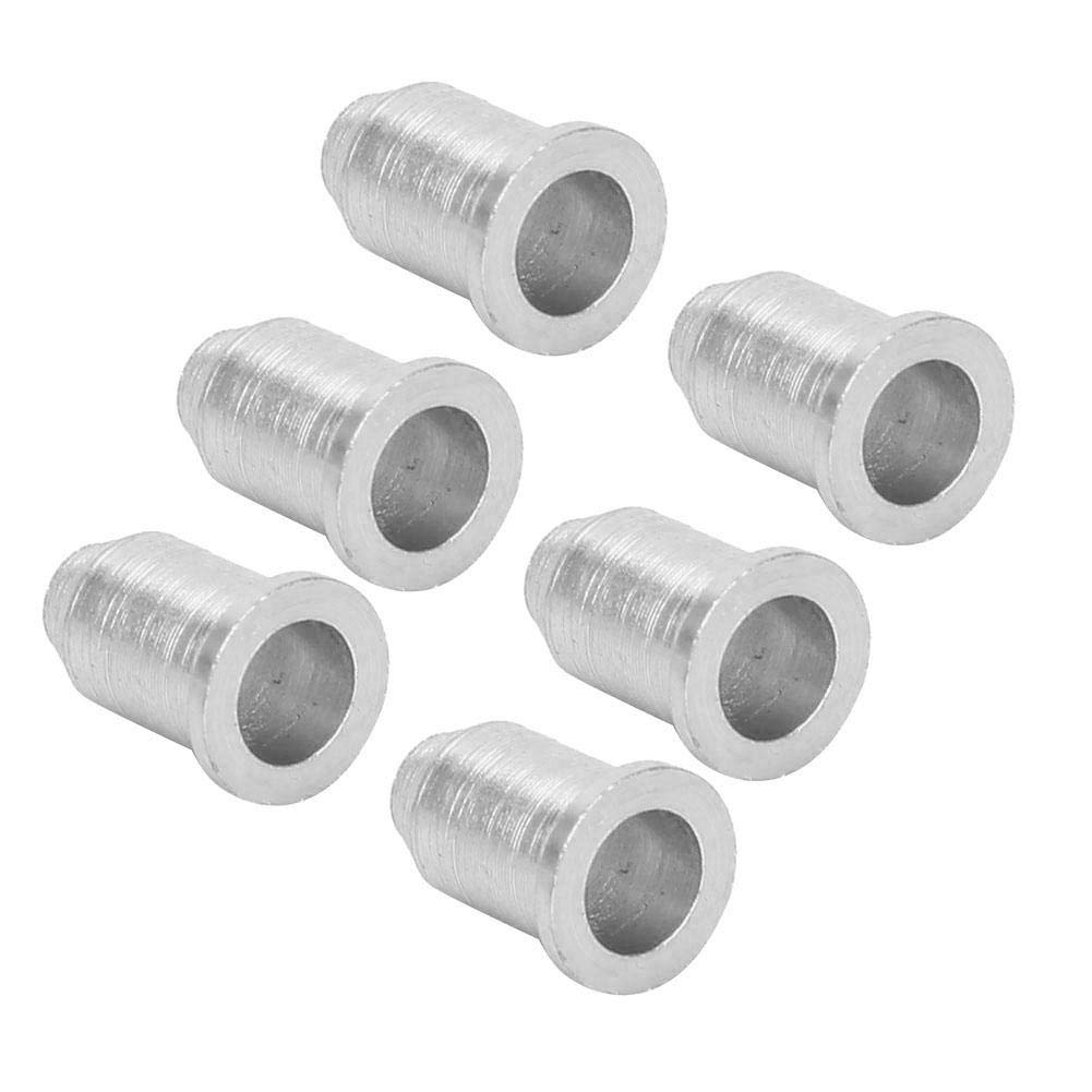 6-Piece Guitar Through Body String Ferrules for Electric Guitar - Premium Stainless Steel String Retainers for Enhanced Tuning Stability | Perfect for DIY Guitar Repair & Upgrades