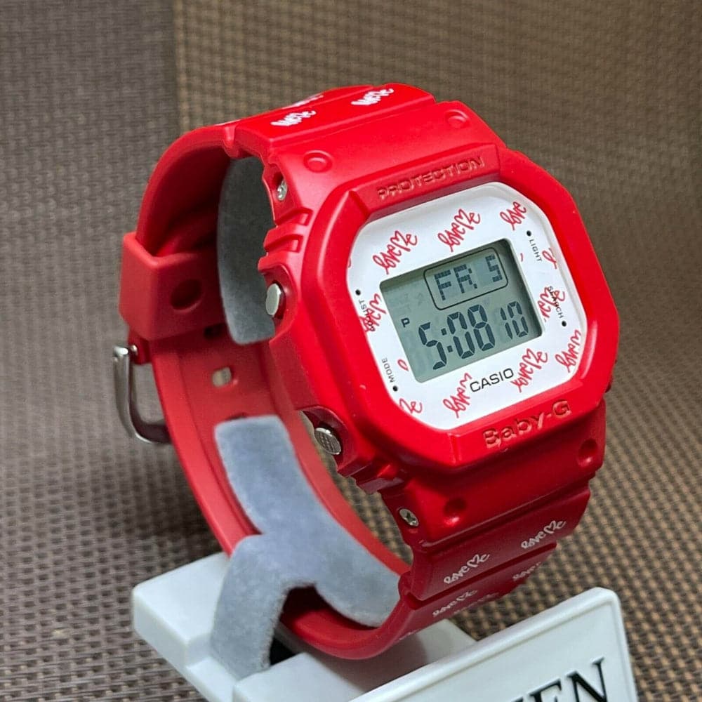 Casio Baby-G & G-Shock Digital Watch for Men & Women - Red Resin Strap, Shock Resistant, Water Resistant (Model LOV-20B-4D) - Perfect for Sports, Outdoor Activities & Everyday Wear