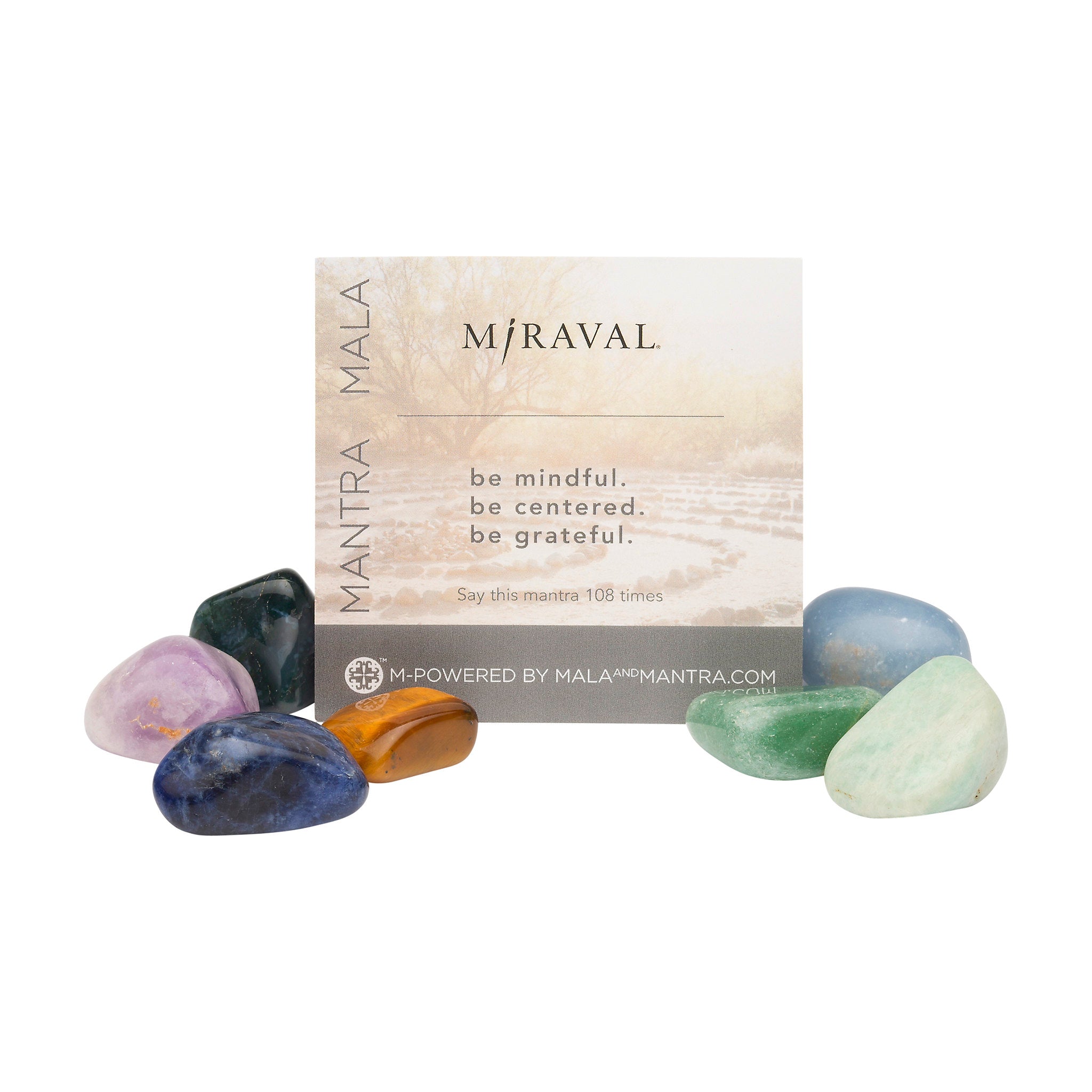 Miraval Custom 7 Stone Set by Mala & Mantra - Healing Crystal Bracelet for Meditation, Yoga & Spiritual Balance | Handmade Gemstone Jewelry for Women & Men | Perfect Gift for Mindfulness & Positive Energy
