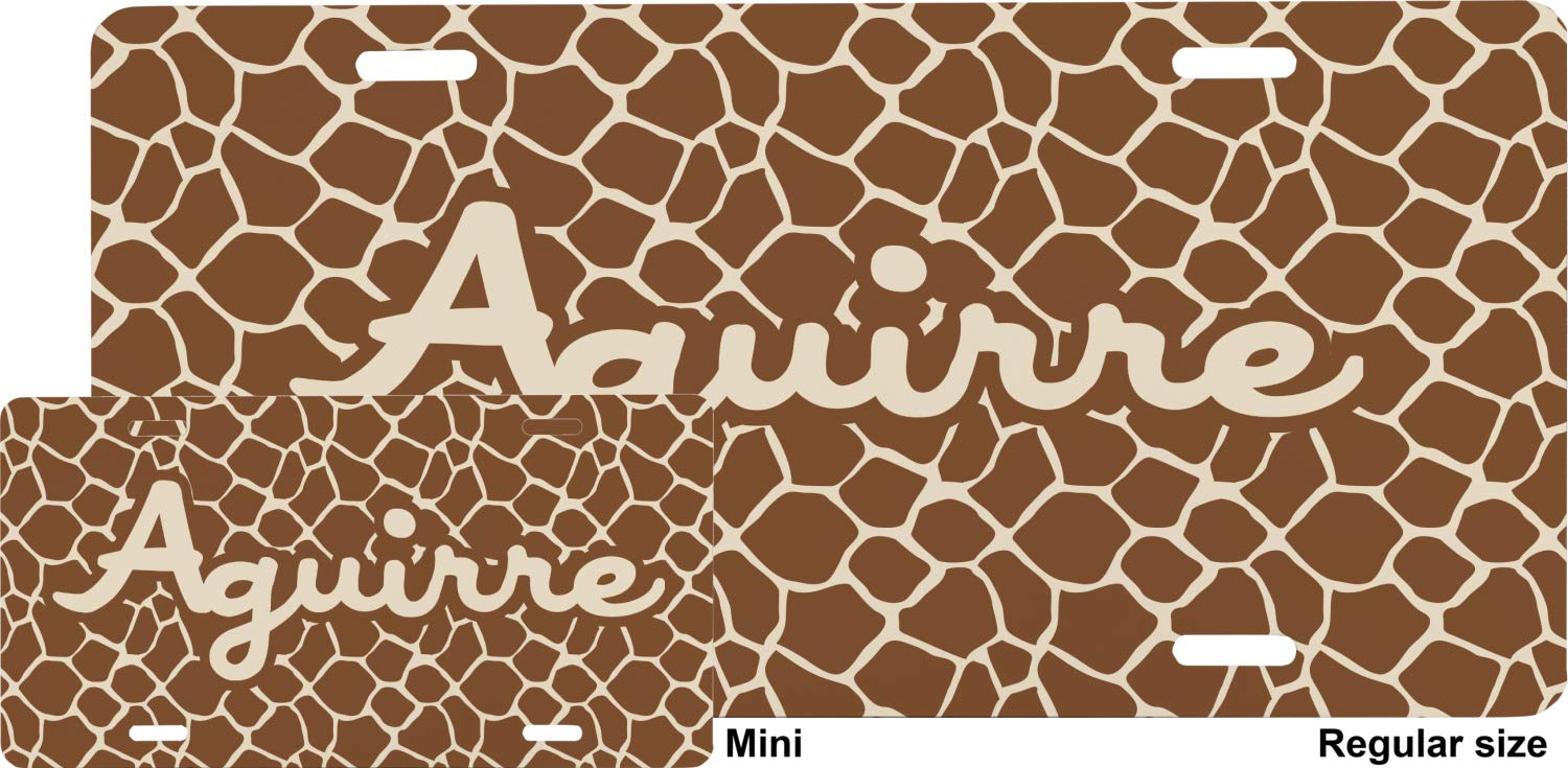 Personalized Giraffe Print Front License Plate - Custom Car Accessory for Unique Style | Perfect for Jeep, Truck & SUV Owners Who Love Wildlife Themes