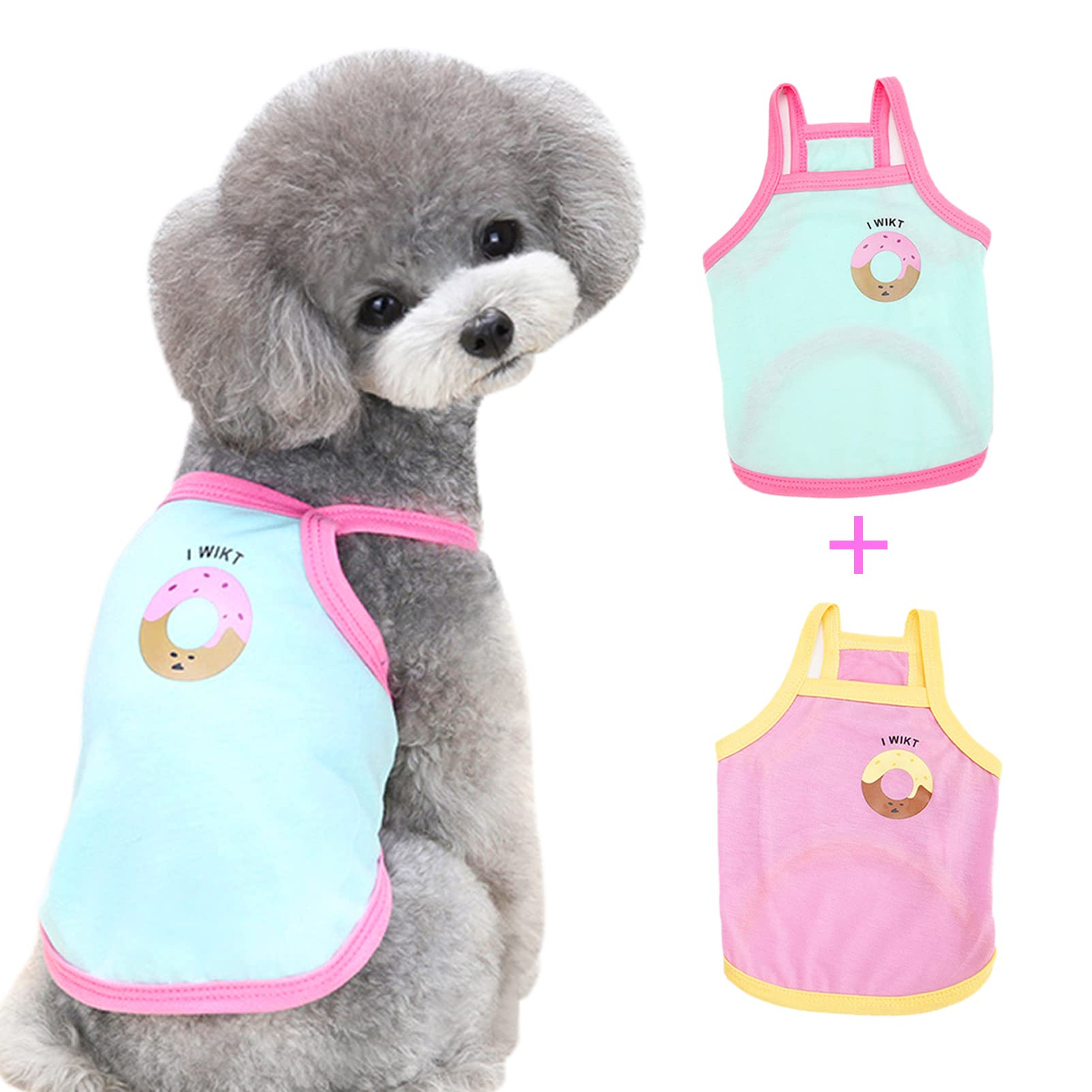 Jecikelon Breathable Summer Dog Shirt - Soft Strawberry Pet T-Shirt for Small & Medium Dogs | Comfortable Puppy Clothes for Outdoor Walks & Playtime