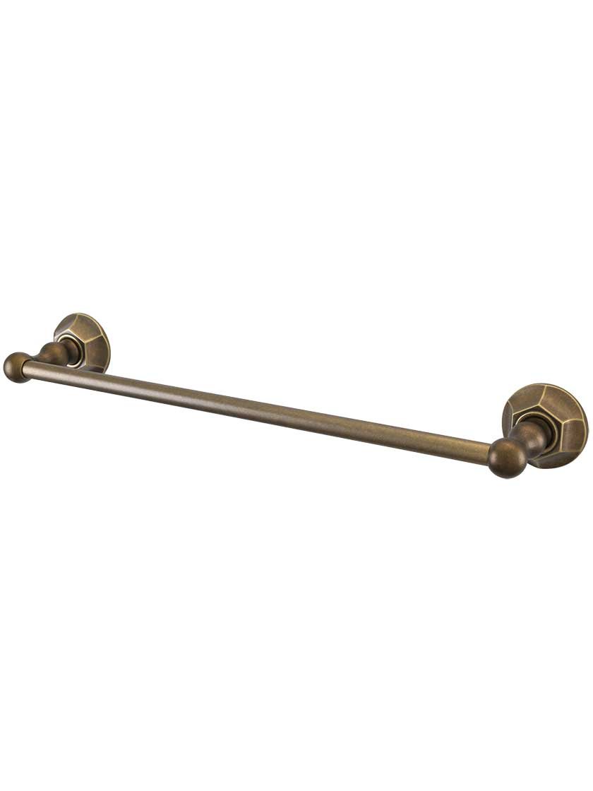 Top Knobs ED8GBZB 24 Inch Edwardian Towel Bar in German Bronze - Elegant Bathroom Towel Holder for Spa, Hotel, and Home Decor