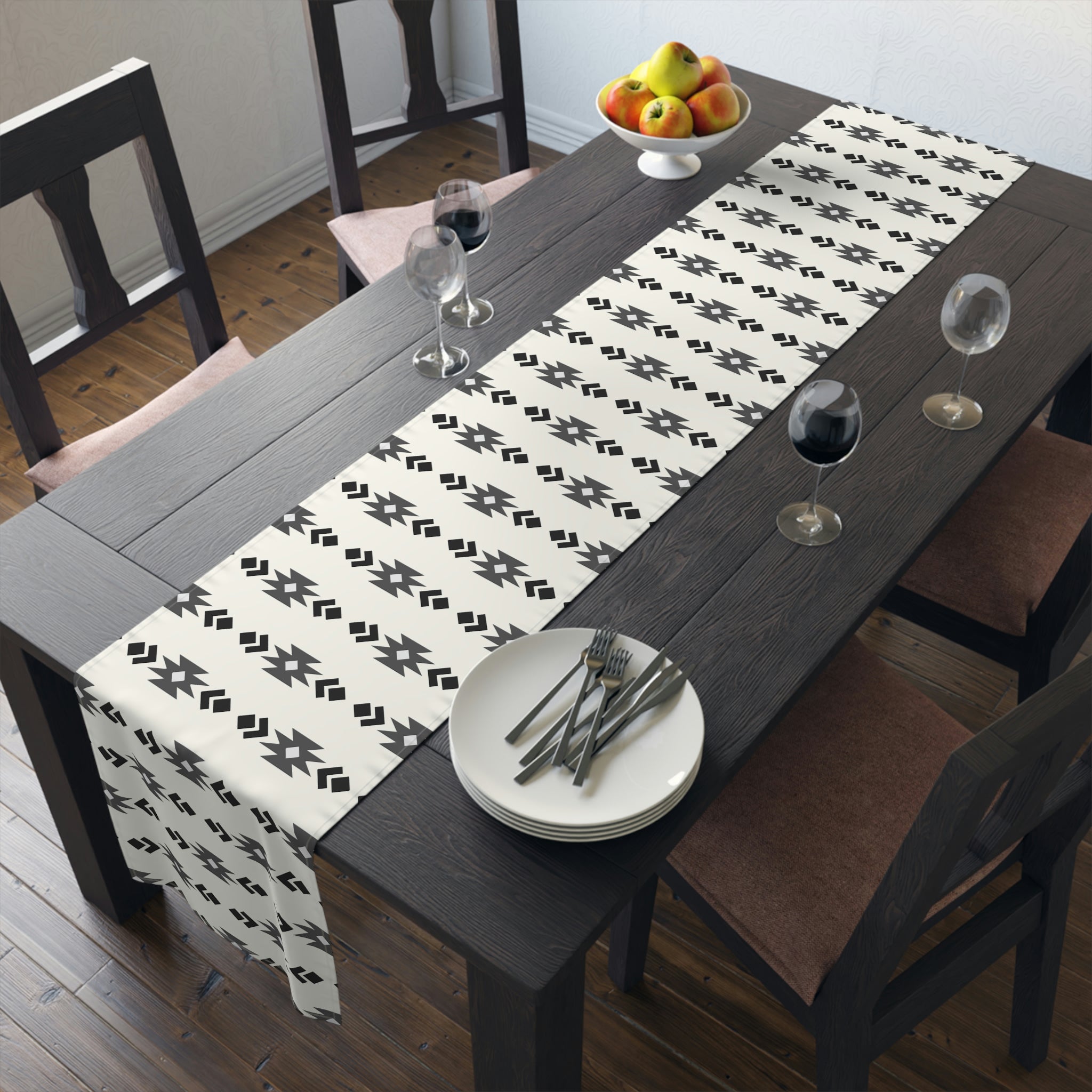 Southwestern Table Runner - Cotton or Polyester Decorative Table Cover in 2 Sizes - Perfect for Dining Room, Kitchen, and Holiday Decor