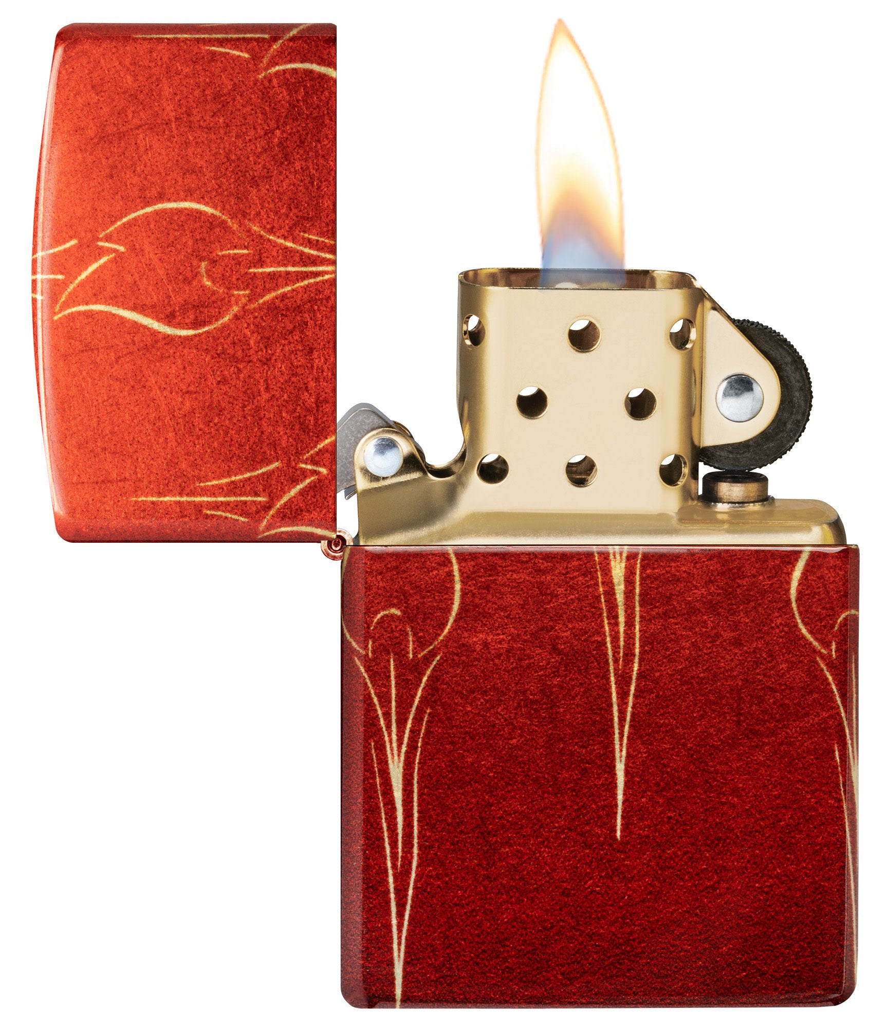 Ombre Zippo Lighter with Unique Flame Design - Stylish & Durable Windproof Lighter for Outdoor Adventures, Camping, and Everyday Use