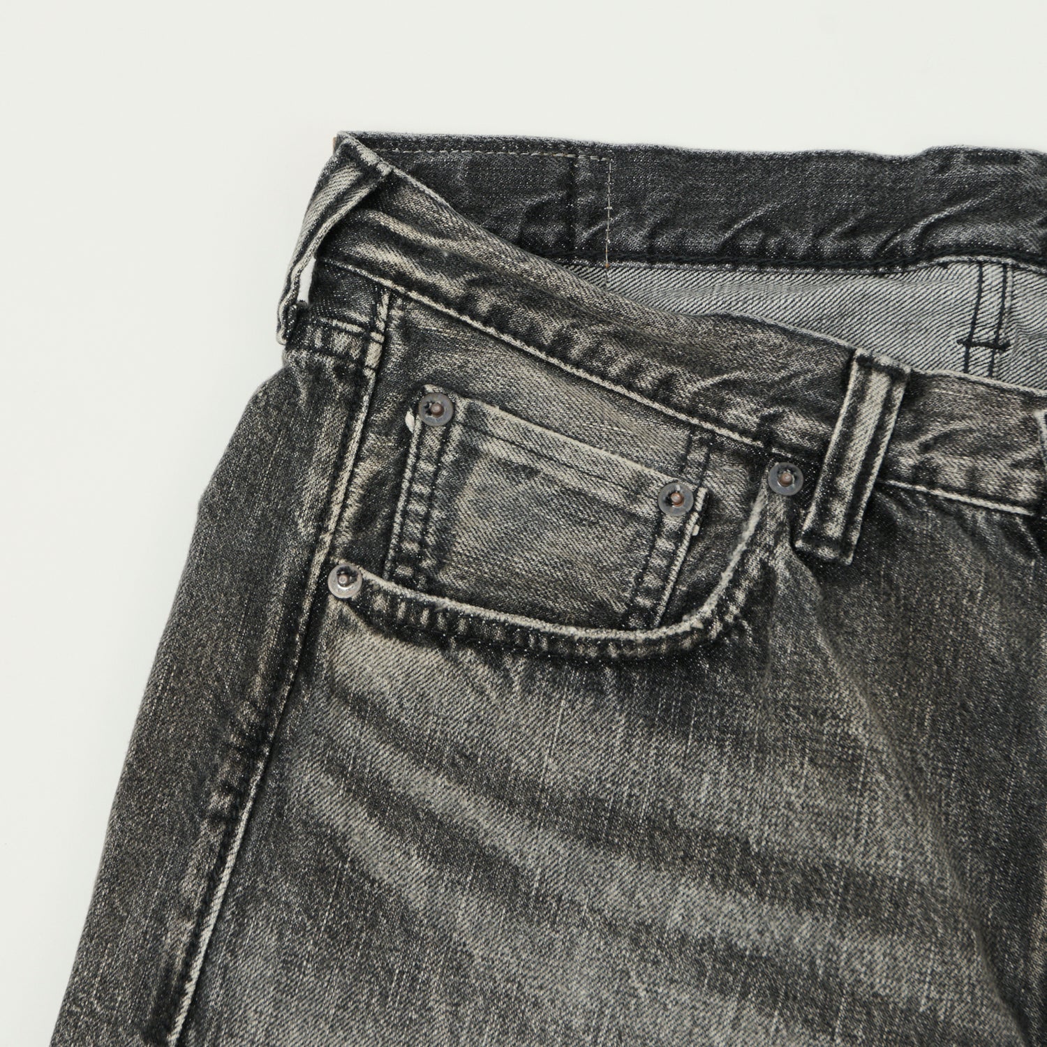 Full Count 1101BKHW 13.7oz Loose Straight Black Jeans - Relaxed Fit Denim Pants for Men | Casual Wear, Street Style & Everyday Comfort