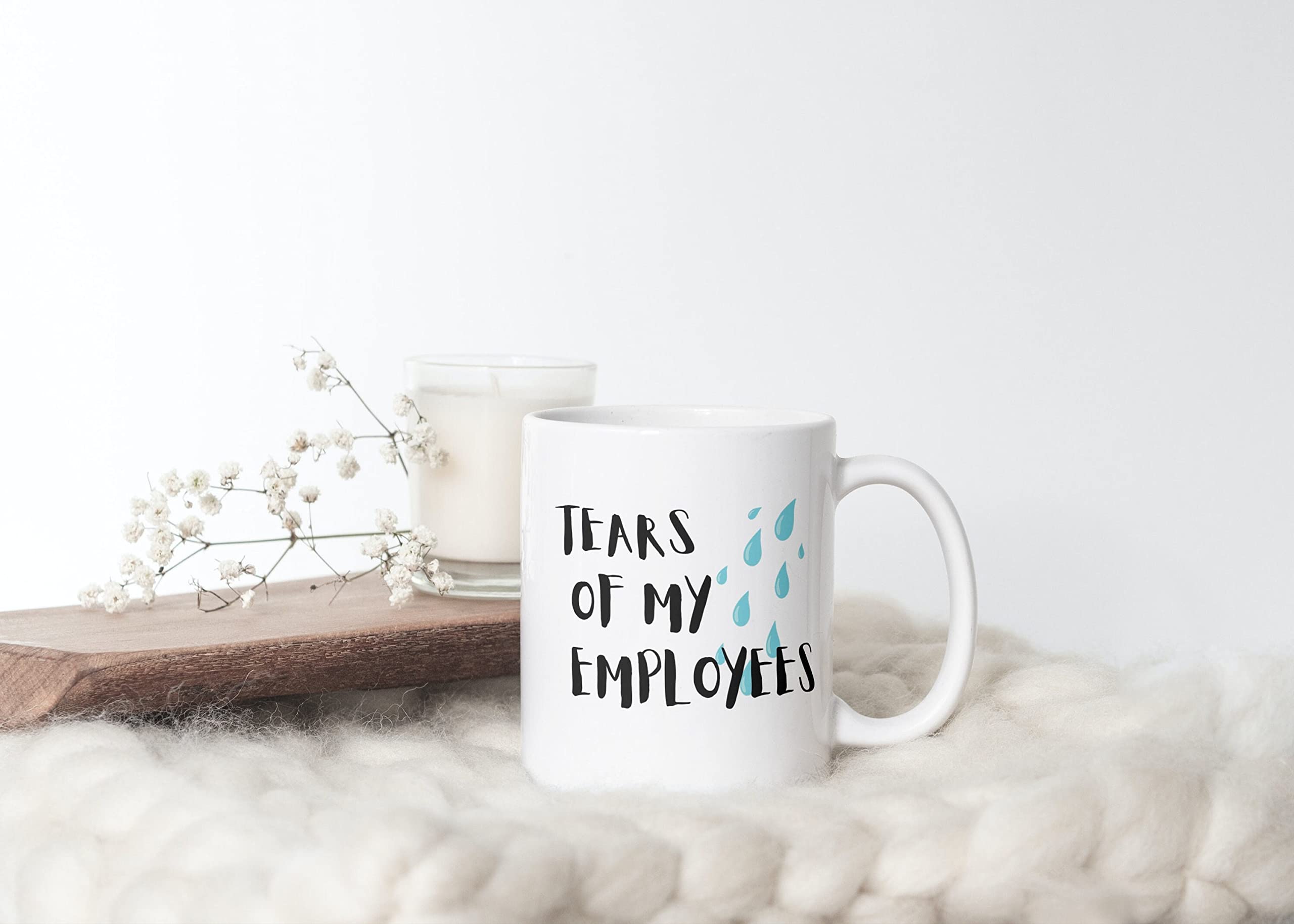 Funny Boss Coffee Mug - Sarcastic 'Tears of My Employees' Design - Perfect Gift for Bosses, Chefs & Coworkers - Great for Office, Home & Gifts