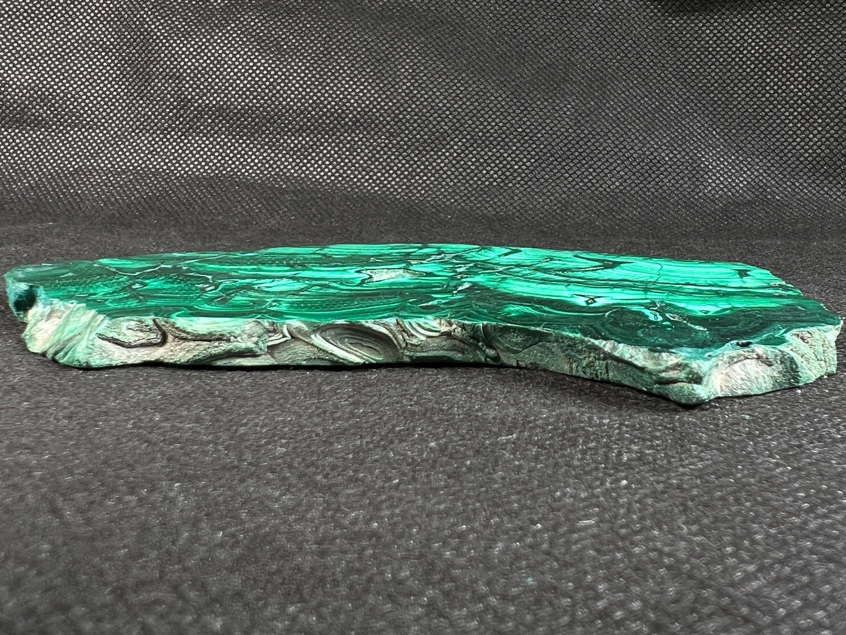 Natural Green Malachite Crystal Slab - Premium Stone for Jewelry Making, Unique Handcrafted Gift, Elegant Home Decor (50421) | Perfect for DIY Crafts, Meditation Spaces & Luxury Interior Design