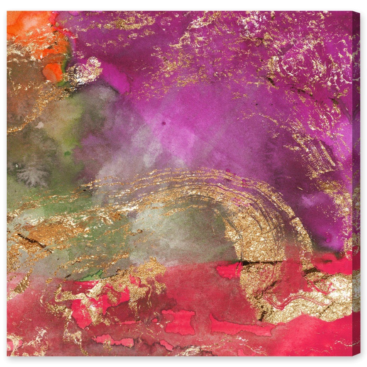 Oliver Gal Artist Co. Abstract Wall Art Canvas Prints - Modern Home Décor in 16x16 Inches, Vibrant Purple & Red - Perfect for Living Room, Bedroom, or Office Decor
