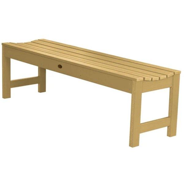 Lehigh Backless Synthetic Wood Picnic Bench - Durable Outdoor Dining Table for Patio, Garden & Park - Perfect for BBQs, Camping & Family Gatherings