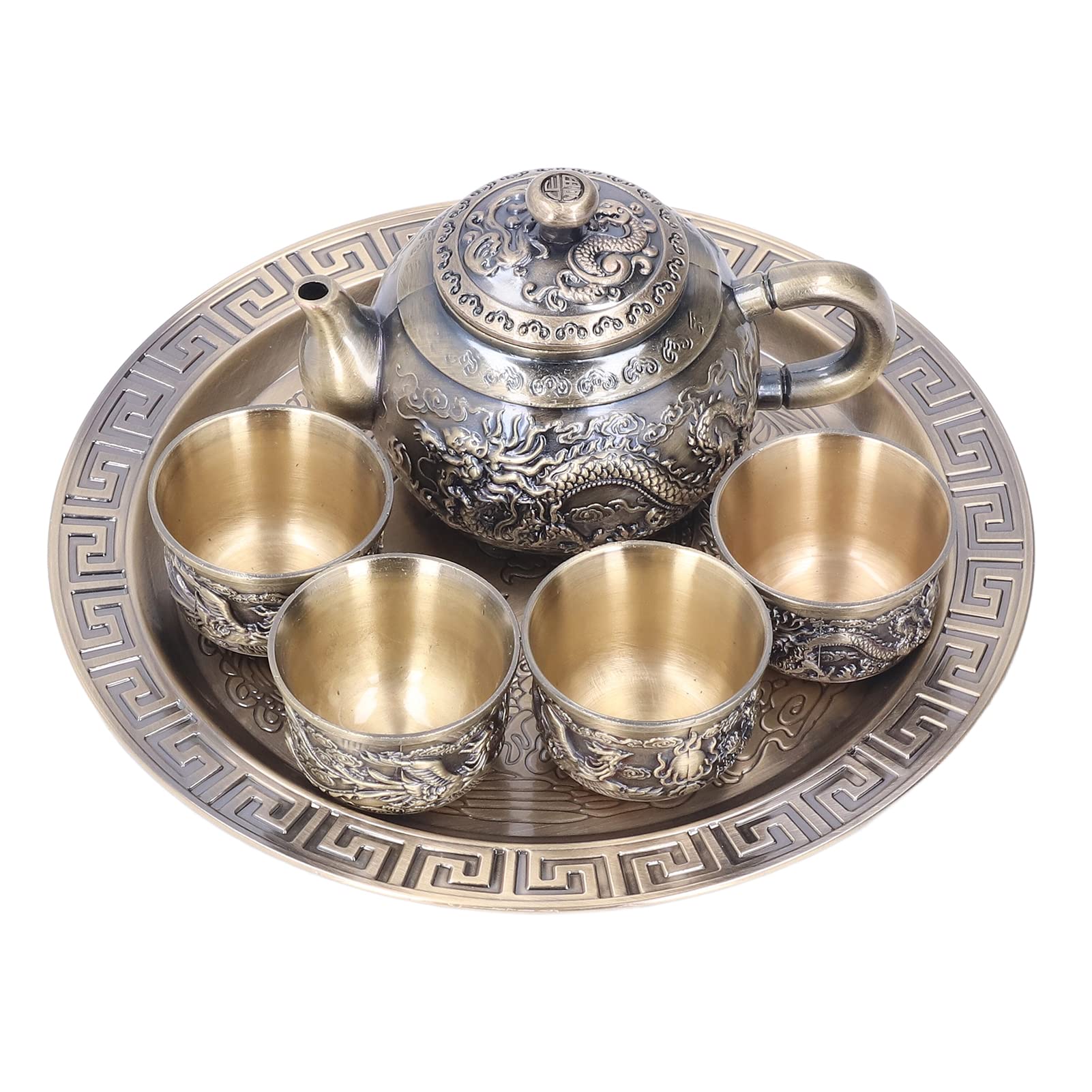 Vintage Electroplated Turkish Coffee Pot - Durable Retro Tea Kettle for Home & Office - Perfect Gift & Table Decoration for Coffee Lovers & Tea Enthusiasts (Use for Serving Turkish Coffee, Tea, or as Elegant Home Decor)