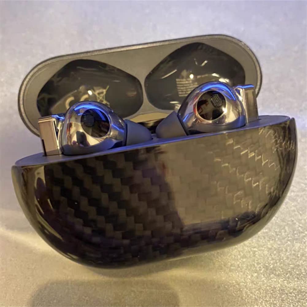 **Durable Aramid Fiber Case for Huawei Freebuds Pro - Carbon Fiber Protective Cover (Shine Black) | Shockproof & Scratch-Resistant | Perfect for Travel, Work & Gym**