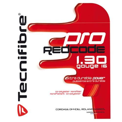Tecnifibre Pro Redcode Tennis String Set - 16G High Performance Polyester String for Spin & Control | Perfect for Competitive Play & Tournament Matches