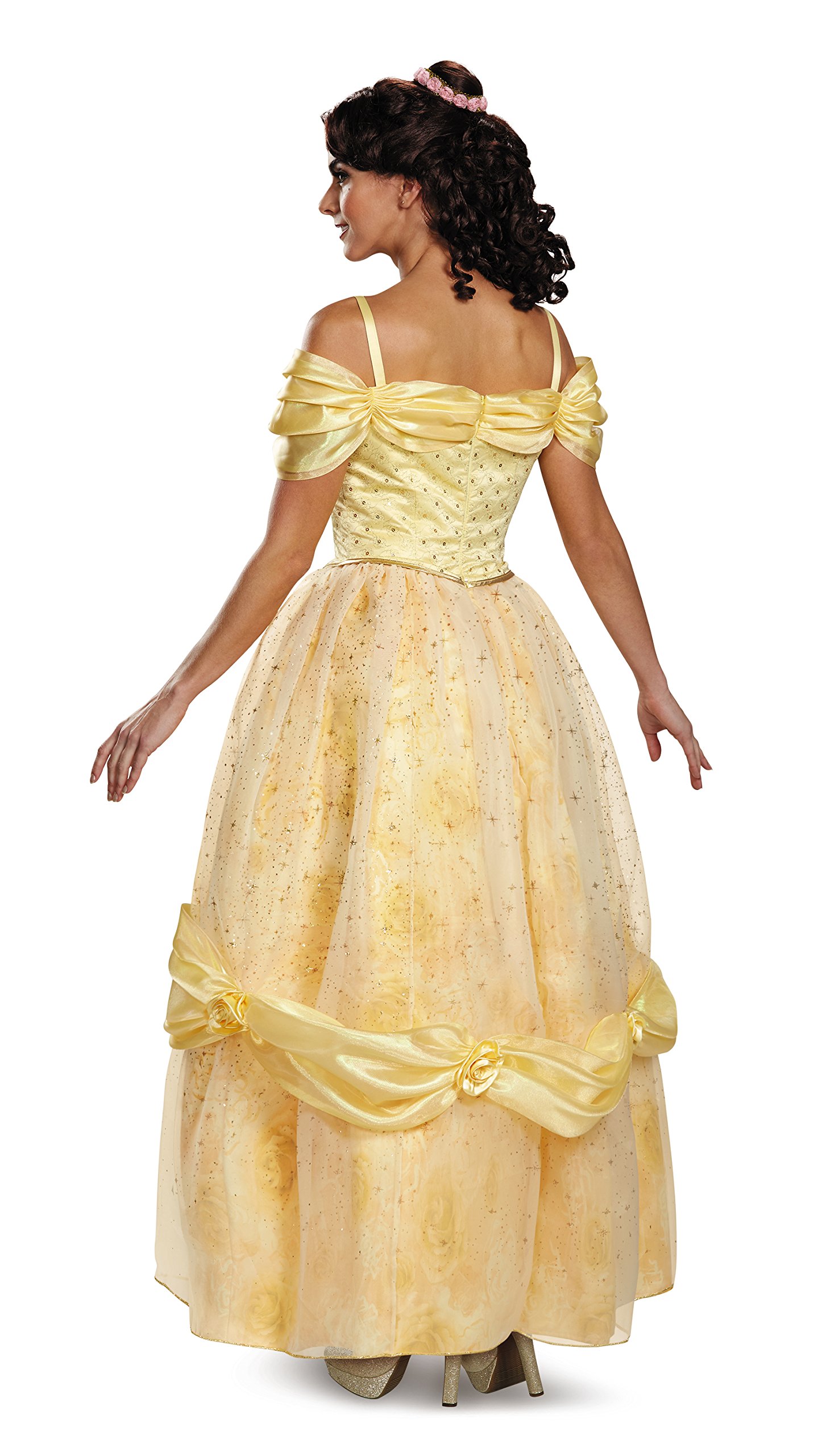 Disney Beauty and The Beast Belle Ultra Prestige Costume for Women - Elegant Princess Dress for Cosplay, Halloween, and Themed Parties