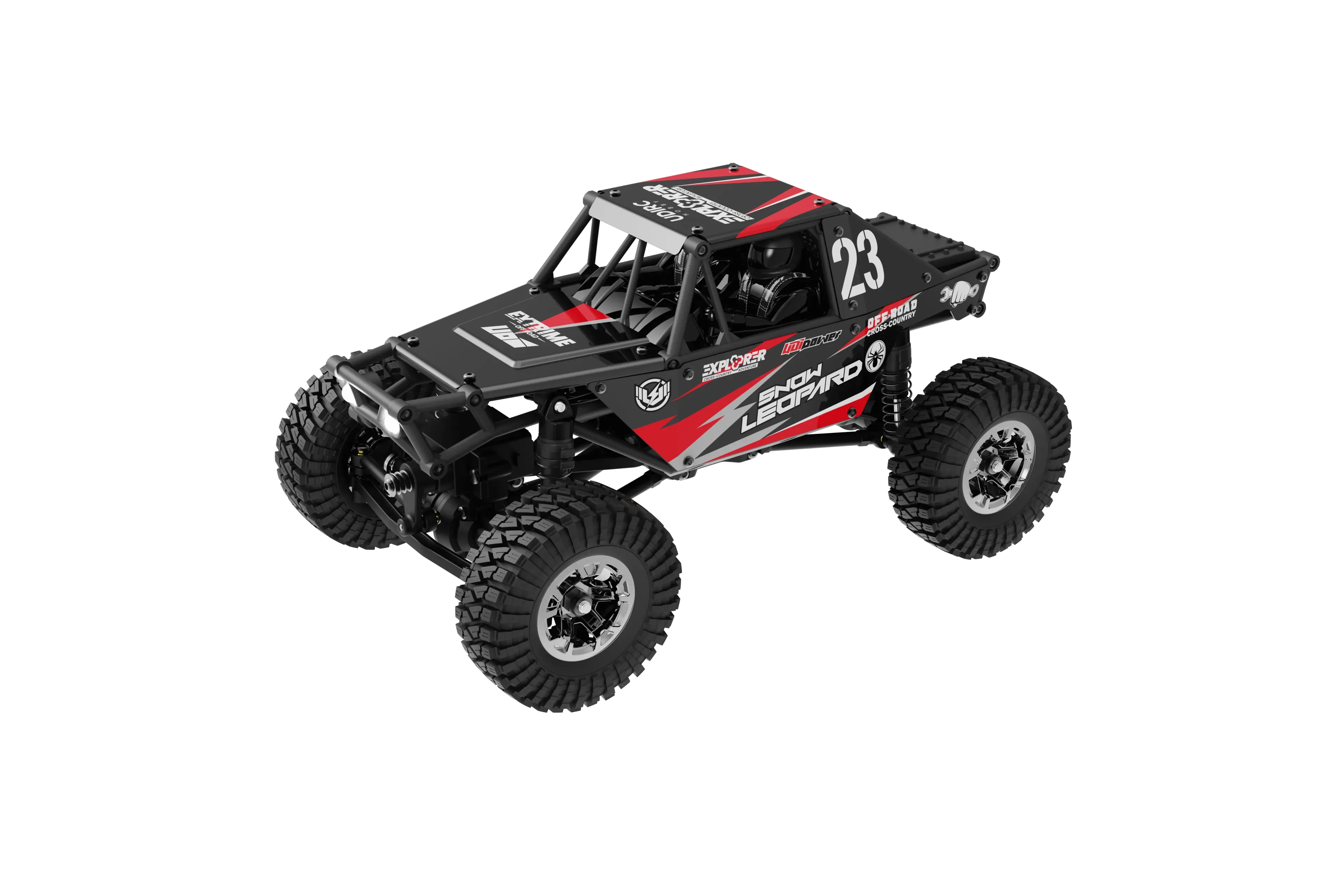 UDIRC UCX2405 Pro 1/24 Scale 4WD Brushless RC Rock Crawler Car with FOC Motor - Ready to Run (RTR) in Black/Yellow - Perfect for Indoor Off-Road Racing and Backyard Crawling Adventures
