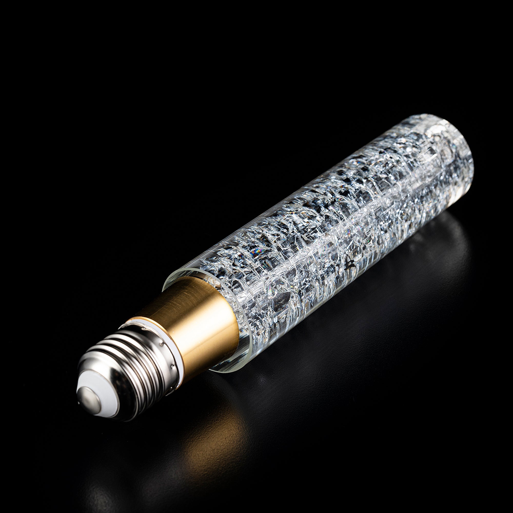 ICICLE CYLINDER Crystal LED Light Bulb - Large Size, Energy Efficient, Dimmable Decorative Lighting for Chandeliers, Christmas Trees & Home Decor