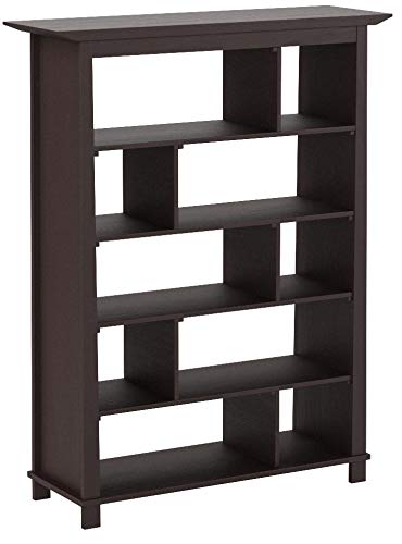 Baxton Studio Havana Tall Wood Modern Bookcase - Brown Bookshelf for Living Room, Office & Library | Stylish Storage Solution for Books & Decor