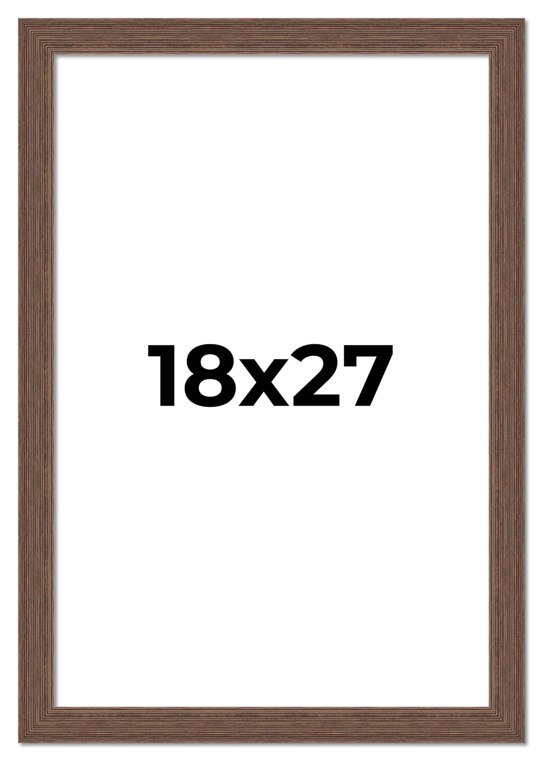 18x27 Brown Distressed Barnwood Picture Frame - Rustic Farmhouse Photo Frame with UV Acrylic Shatter Guard & Acid-Free Backing | Perfect for Wall Decor, Living Room, Bedroom, Office & Wedding Photos