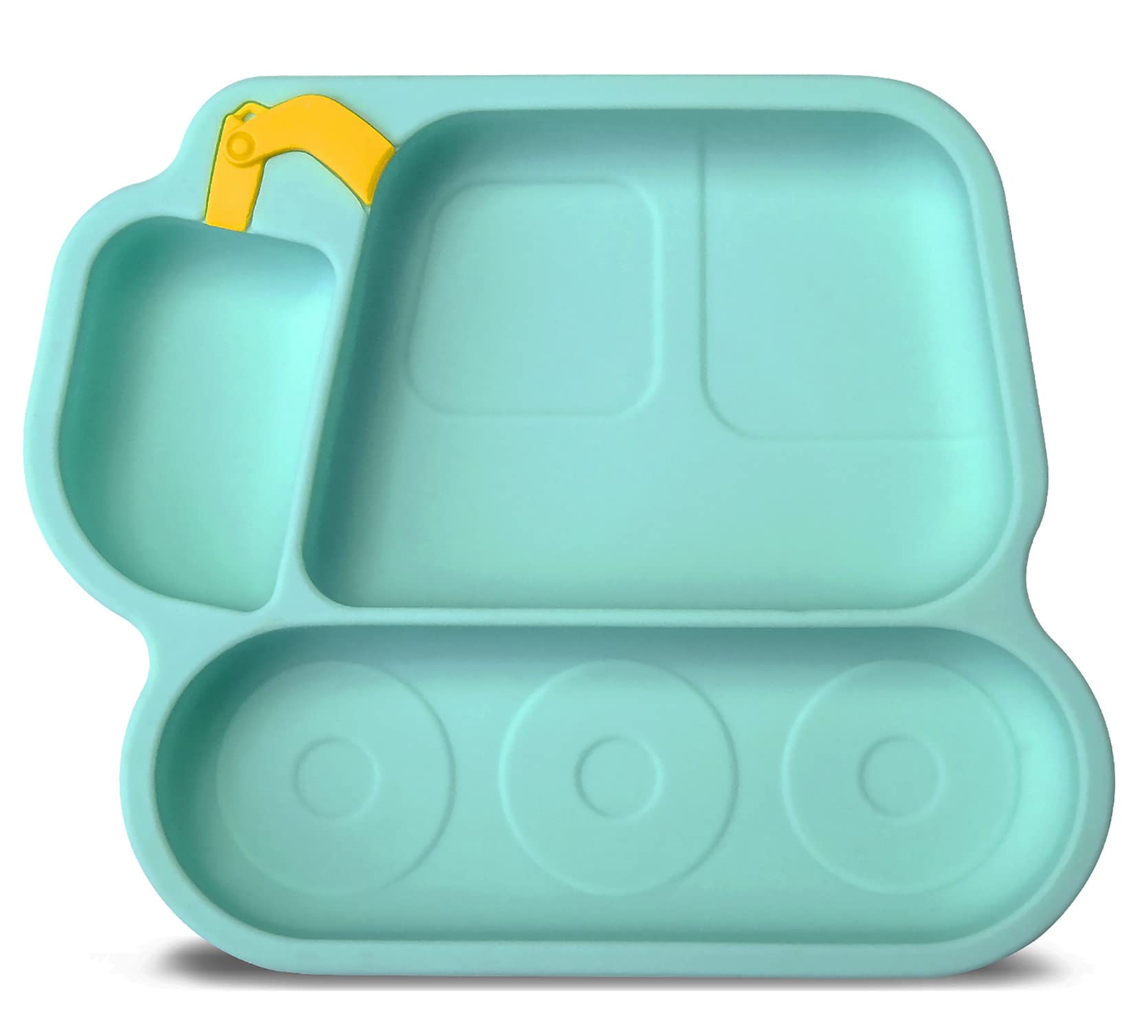 Non-Toxic Silicone Divided Baby Plate with Strong Suction - BPA Free, Microwave & Dishwasher Safe Toddler Feeding Dish for Self-Eating - Perfect for High Chairs, Daycare & Travel (Green)