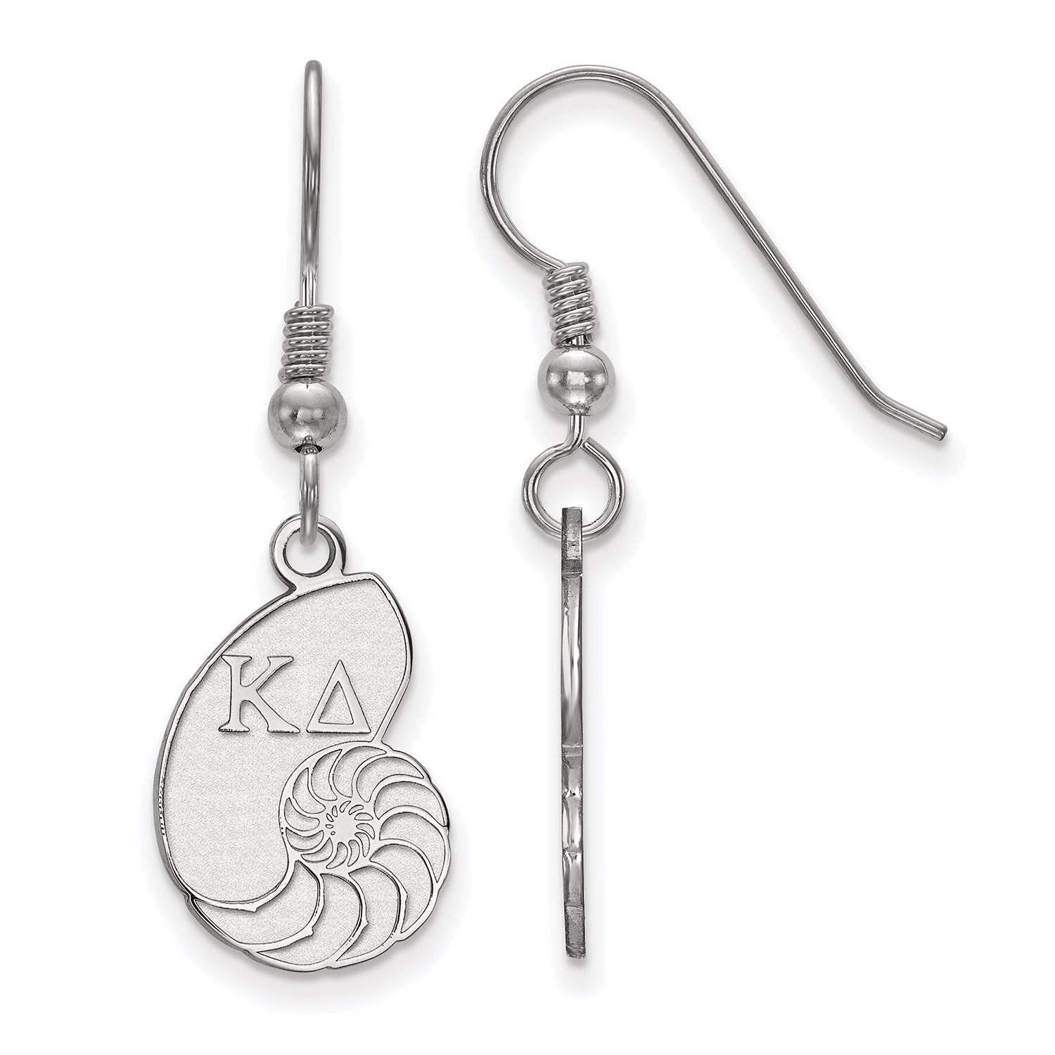 Sterling Silver Kappa Delta Medium Dangle Earrings - Greek Letter Sorority Jewelry for Women | Perfect for Sisterhood Events, Graduation Gifts & Everyday Wear