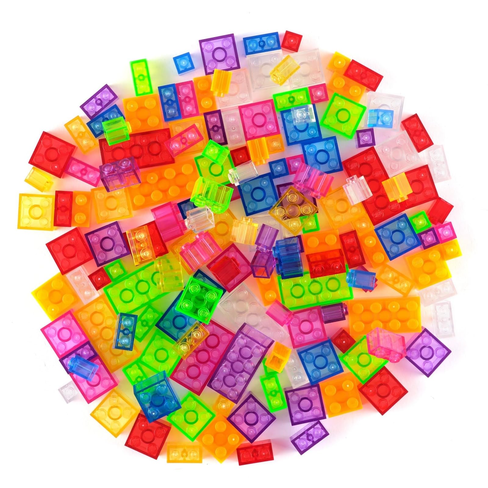 Strictly Briks Lego-Compatible Building Blocks - 156-Piece Creative Toy Set with 4 Shapes & Sizes in Clear Colors | STEM Learning, Birthday Gifts for Kids Ages 3+ | Perfect for Classroom Activities & Family Bonding Time