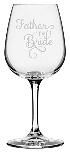 Personalized Father of the Bride Wine Glass - 12.75oz Custom Wedding Party Gift for Celebrations