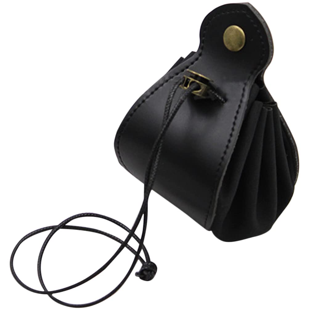 Genuine Leather Dice Storage Bag with Drawstring & Button - Decorative Tray for D&D Dice, Jewelry, Coins & Accessories | Perfect for Tabletop Gaming, Travel & Organizing Small Items