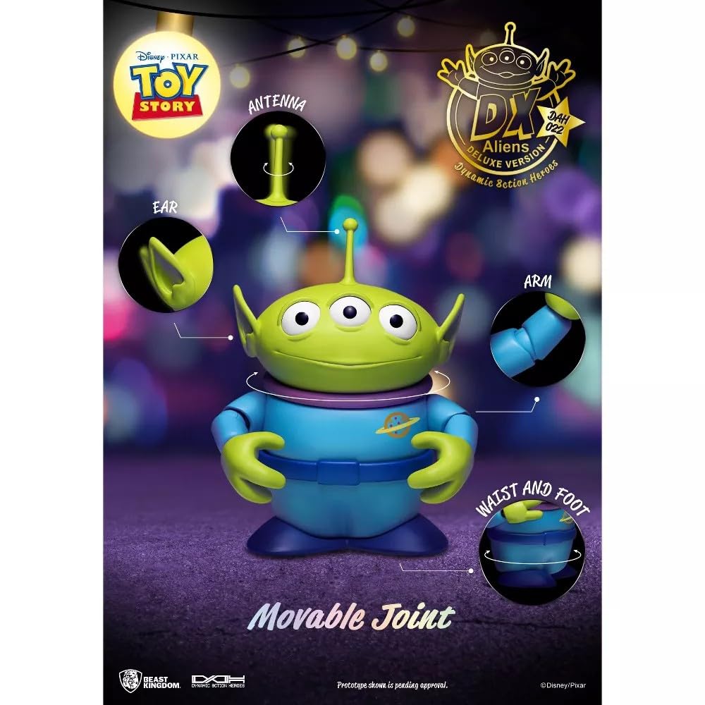 Beast Kingdom Toy Story Alien DAH-022DX Dynamic 8ction Heroes Action Figure 3-Pack - Collectible Toy for Disney Pixar Fans, Perfect for Display & Play | Great Gift for Kids & Collectors