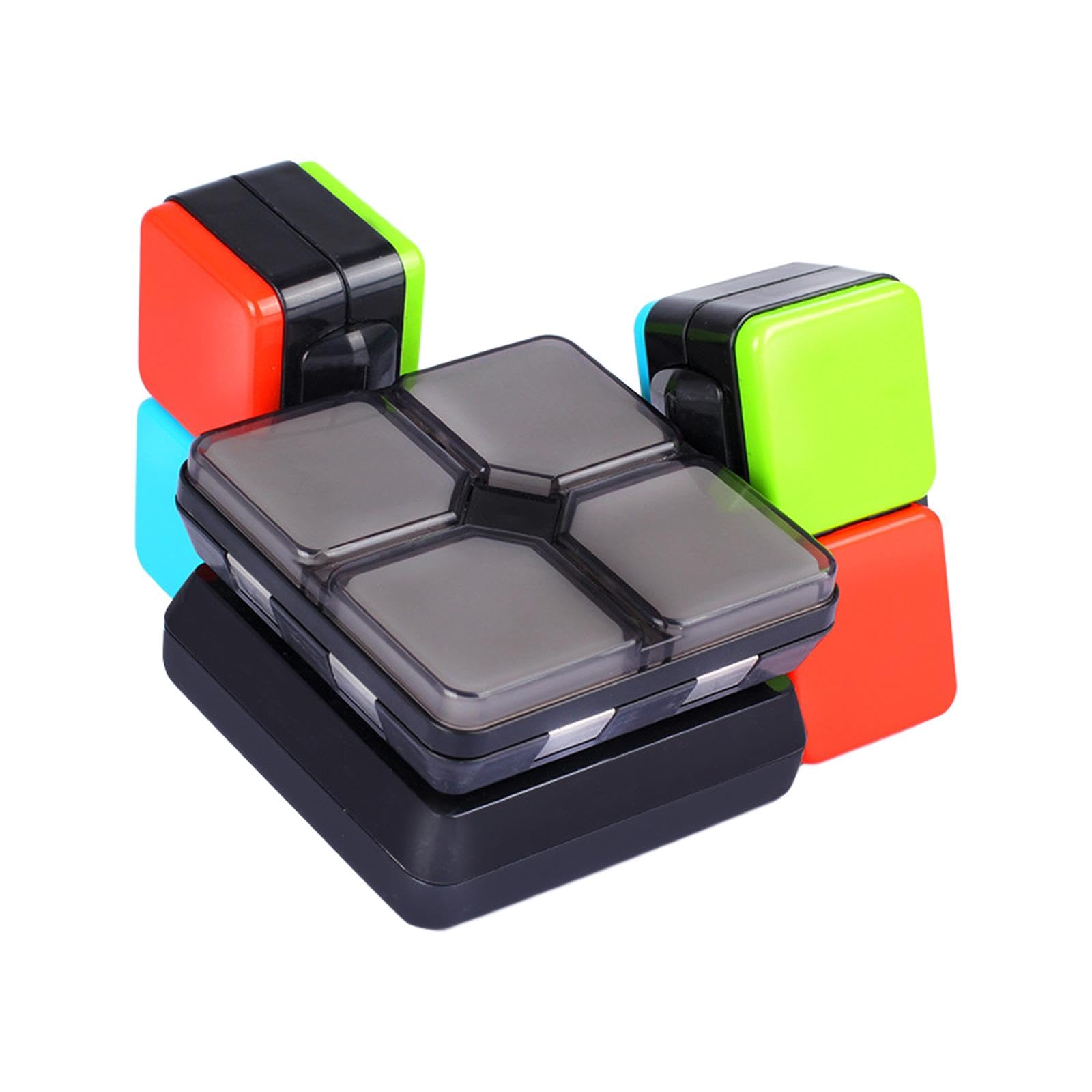 Milageto Electronic LED Flashing Memory Cube Game - Fun Light Up Puzzle for Kids & Adults - Perfect for Brain Training, Family Game Night & Classroom Activities
