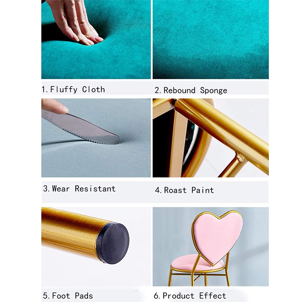 WAYUTO Velvet Accent Chair - Modern Makeup Vanity Chair with Golden Metal Legs, Upholstered Living Room Chair, Minimalist Dining Chair, Soft Reading Chair for Bedroom & Office Decor (Gold White) - Perfect for Makeup Vanity, Living Room Seating, Dining Area & Cozy Reading Nook