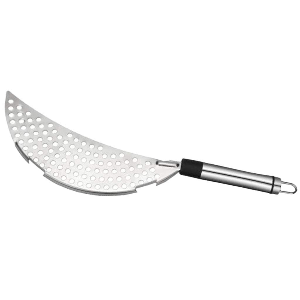 Half Moon Stainless Steel Pot Strainer - Fine Mesh Food Strainer for Vegetables, Pasta & Noodles | Durable Kitchen Tool for Cooking, Draining & Meal Prep