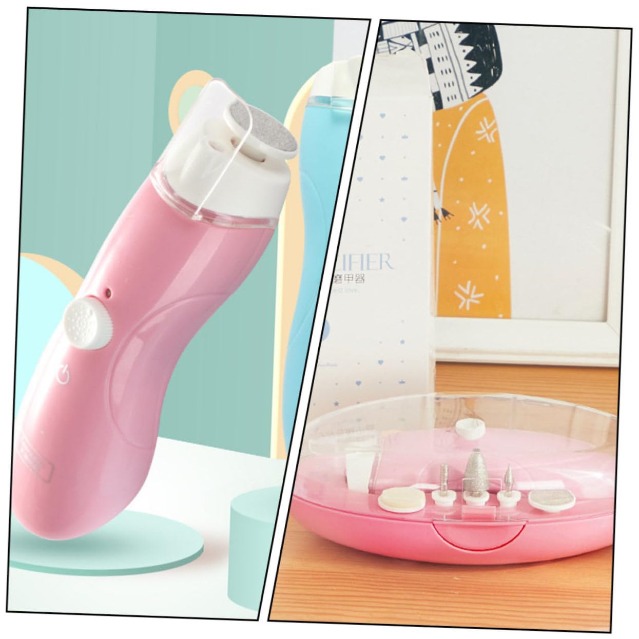 Balacoo 7-Piece Electric Baby Nail Trimmer Kit - Safe Kids Nail Clipper for Toddlers & Infants - Gentle Manicure Set for Newborn Care & Home Grooming