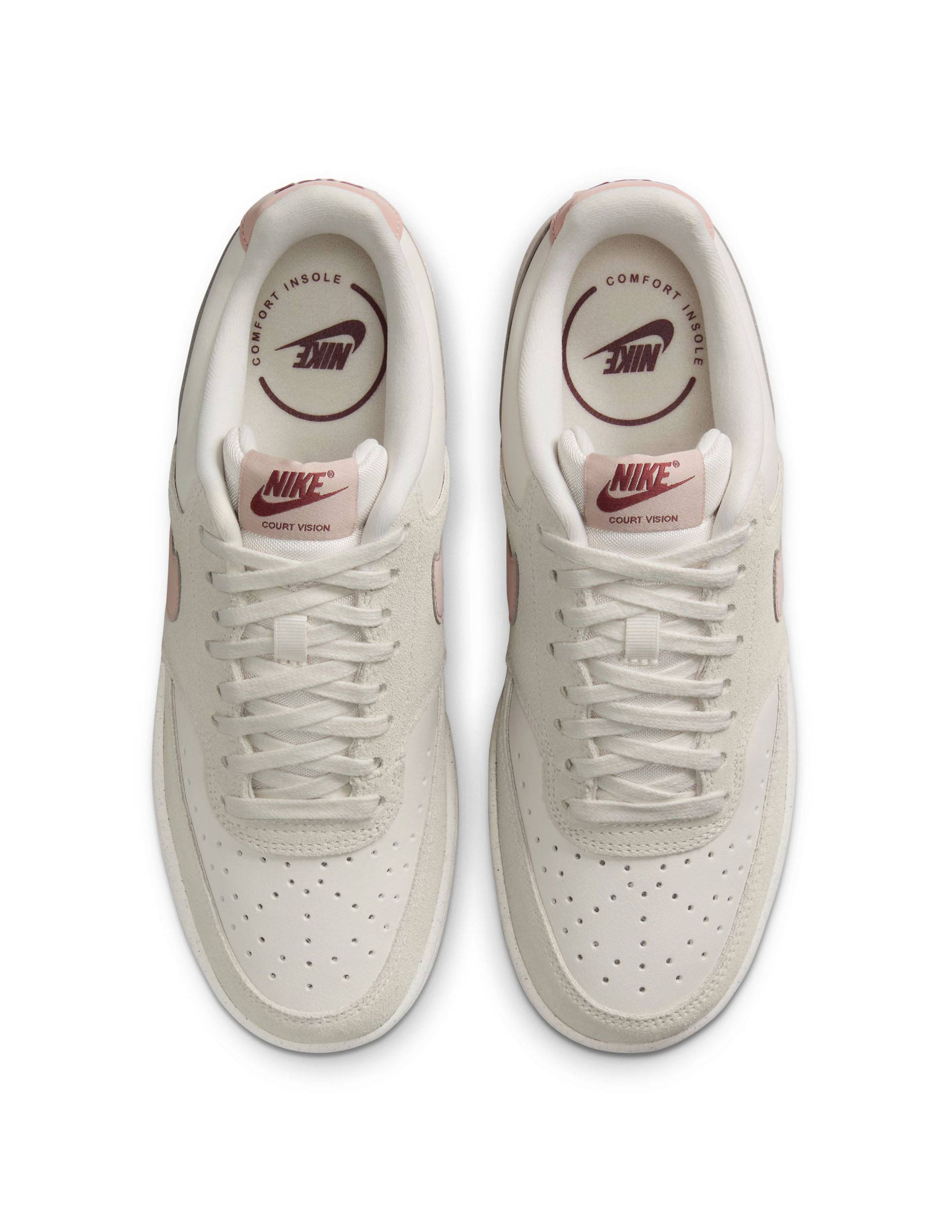 Nike Court Vision Low Sneakers for Men - Phantom/Fossil Stone/Light Bone Colorway | Classic Casual Shoes for Streetwear, Gym & Everyday Comfort