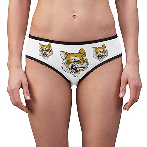 Wild Cat Women's Cotton Briefs - Funny Animal Print Underwear for Everyday Comfort | Perfect for Casual Wear, Gifts & Loungewear