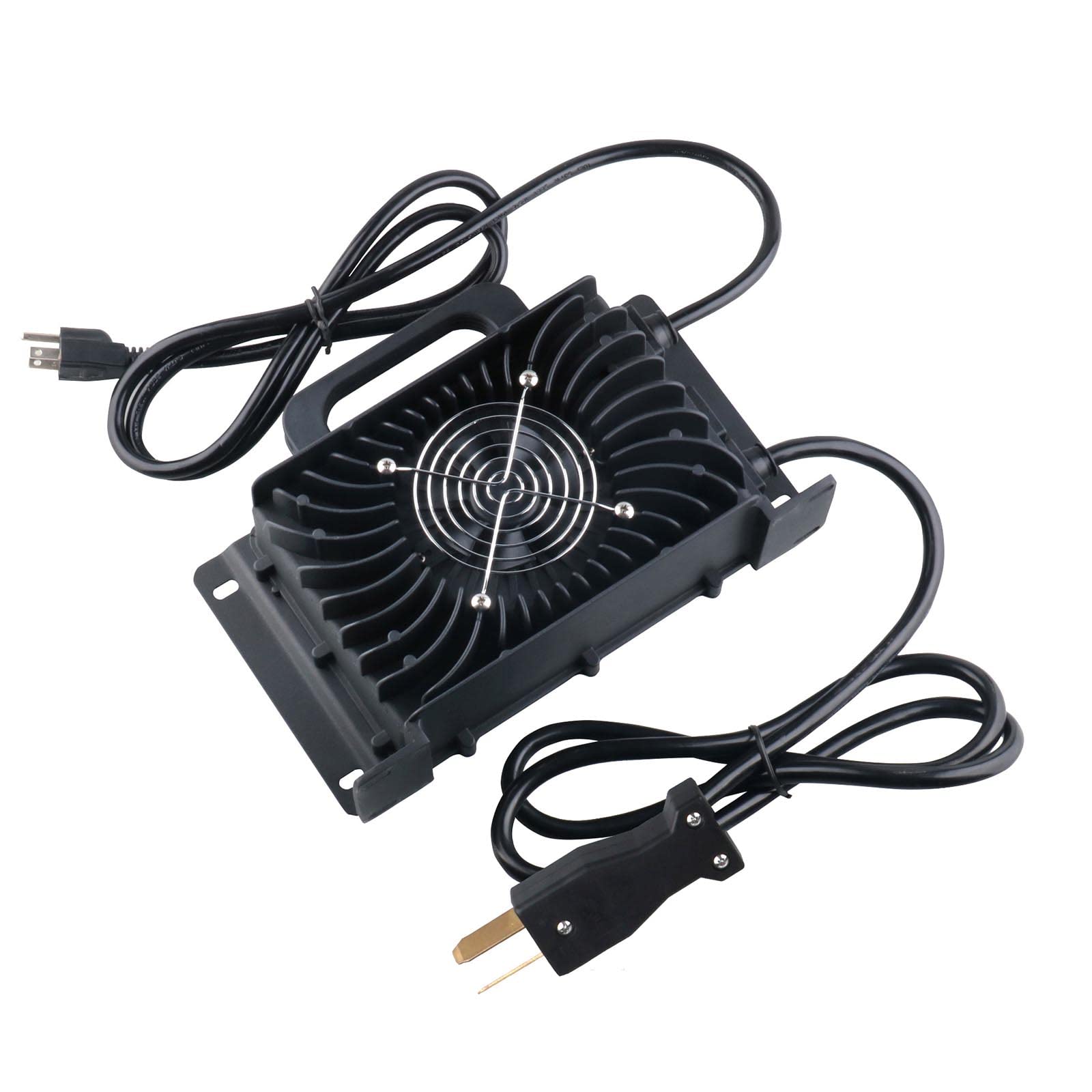 36V 25A Waterproof Golf Cart Battery Charger with Club Car Plug - Fast Charging for 36V Club Car Golf Carts (Black) - Perfect for Golf Courses, Resorts & RV Camping