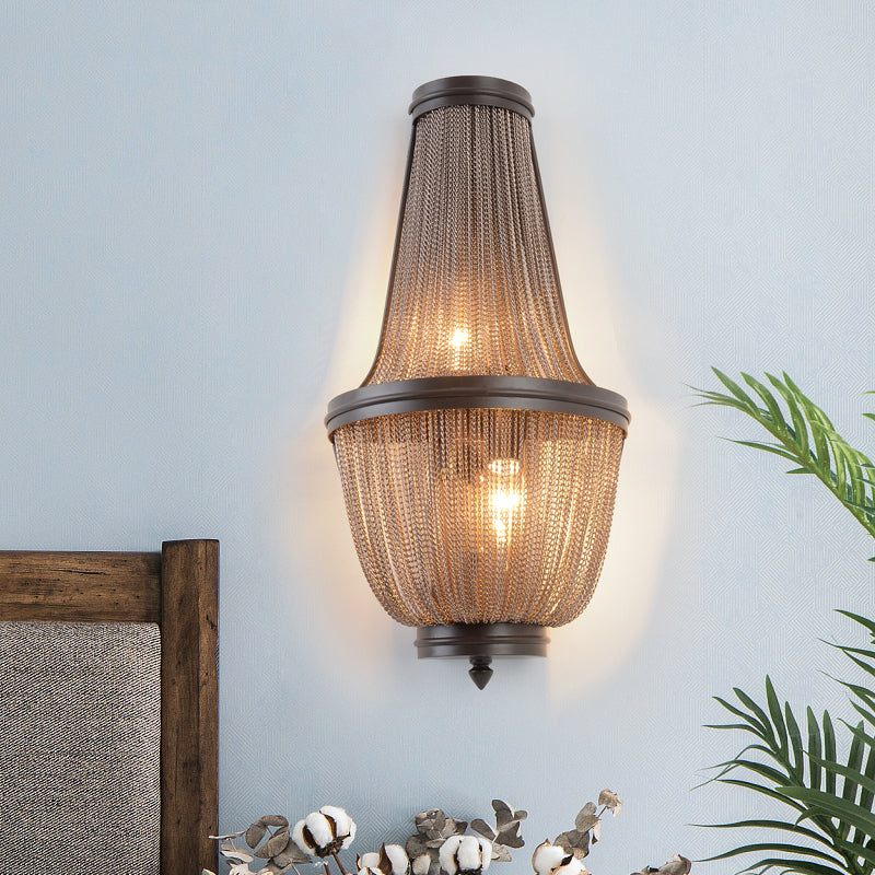 Nyasia Aluminum Chain Wall Sconce - Modern Adjustable Lighting Fixture for Living Room, Kitchen, Bedroom - Perfect for Ambient & Task Lighting in Home Decor