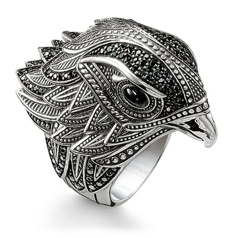 Eagle Ring for Men & Women - Stainless Steel Adjustable Band with Eagle Design - Perfect for Gifts, Fashion, and Everyday Wear