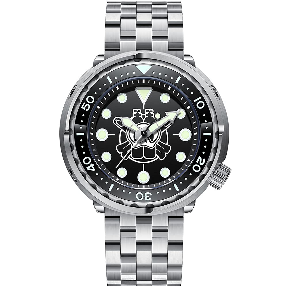 STEELDIVE Men's Automatic Diver Watch - 300M Water Resistant Self-Winding Mechanical Wristwatch with Luminous Dial, Ceramic Bezel & Sapphire Crystal (NH35 Movement) - Perfect for Scuba Diving, Snorkeling and Water Sports