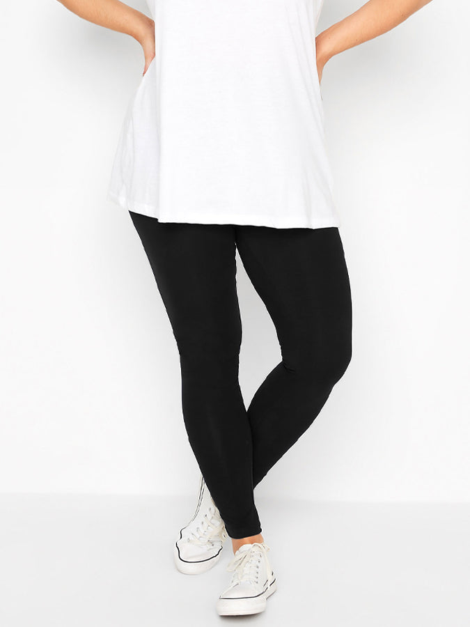 Organic Cotton Stretch Yoga Leggings for Women - High Waist Thick Workout Pants - Perfect for Yoga, Pilates, Gym & Lounge Wear