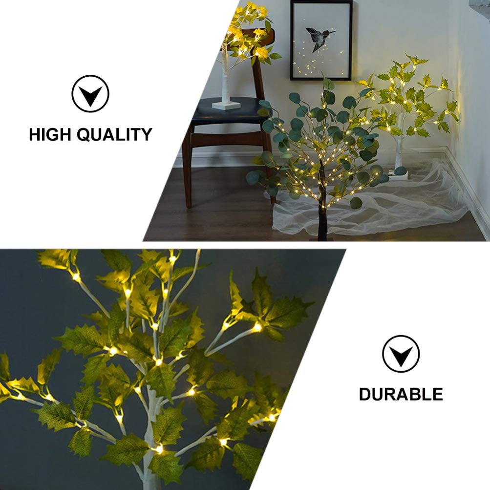 SOLUSTRE Maple Tree LED Night Light - DIY Bonsai Desk Lamp with Warm White Fairy Lights for Home Decor, Bedroom, Living Room, Office & Gift Giving